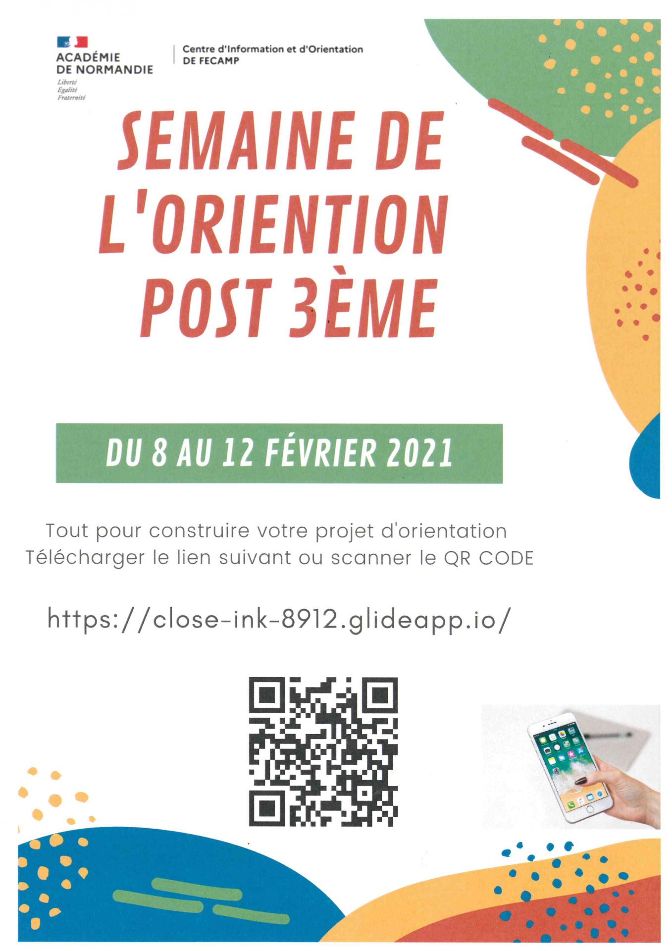 Affiche semaine de l orientation