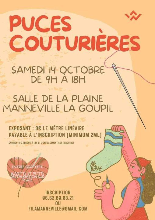 Affiche puces aux couturieres